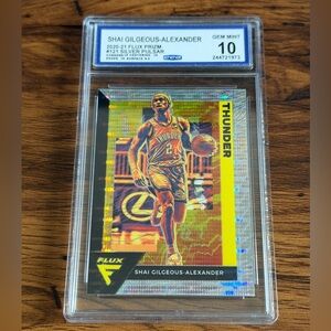2020 Panini Flux Shai Gilgeous Alexander Silver Pulsar Gem Mint 10 Thunder